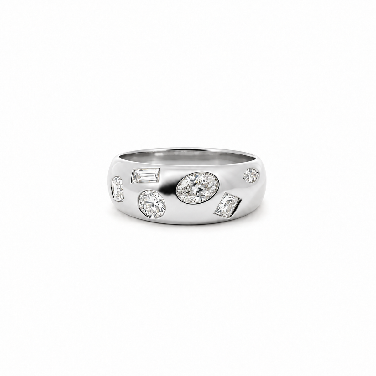 Ladies Multi-Shape Domed Band – view 2 of 4