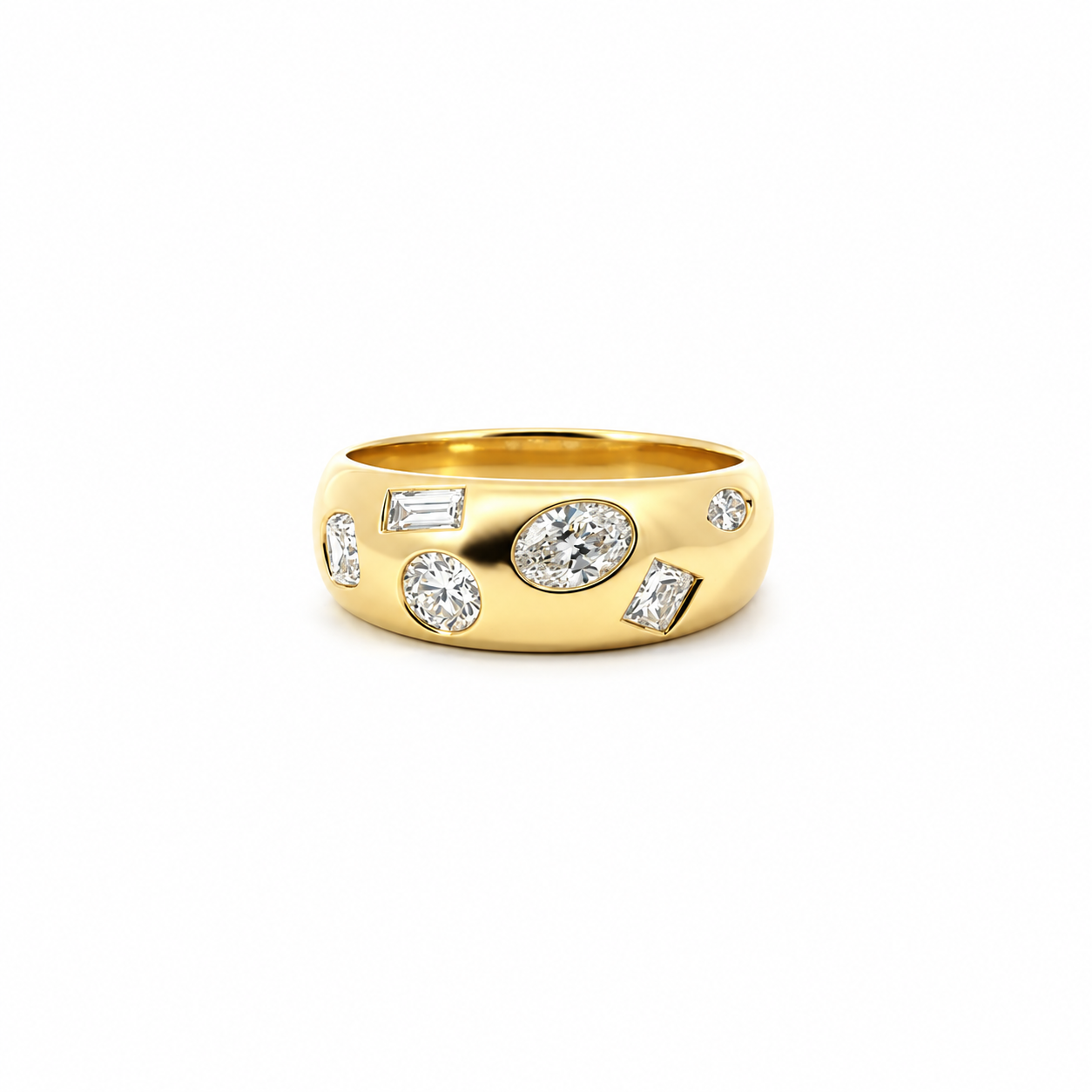 Ladies Multi-Shape Domed Band – view 1 of 4