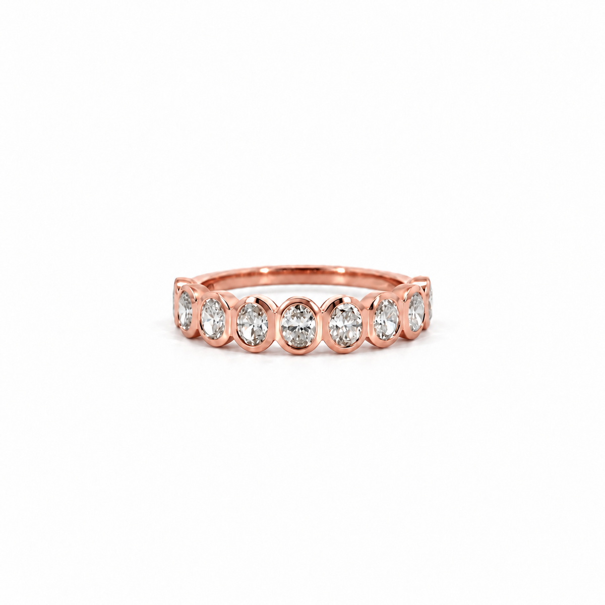 Ladies oval cut bezel diamond band, 1.20ct TW – view 3 of 3