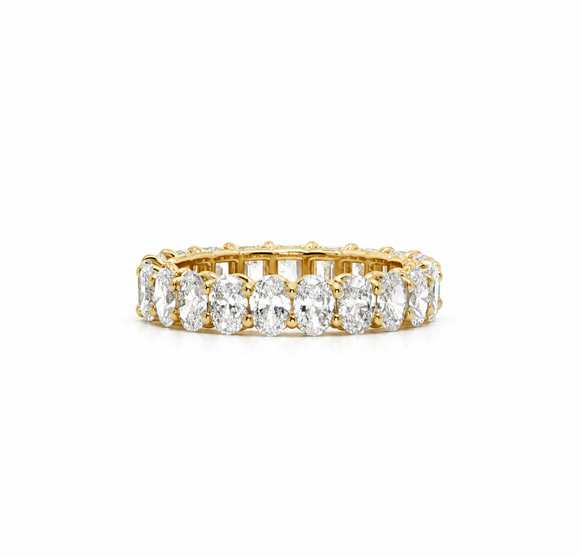 Ladies Oval Diamond Eternity Band - Ladies Wedding Bands