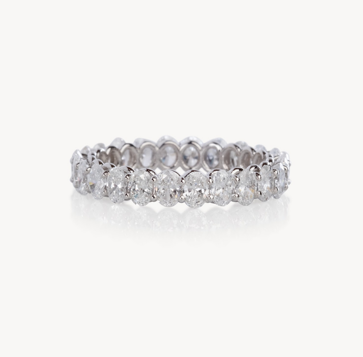 Ladies Oval Diamond Eternity Band - Ladies Wedding Bands