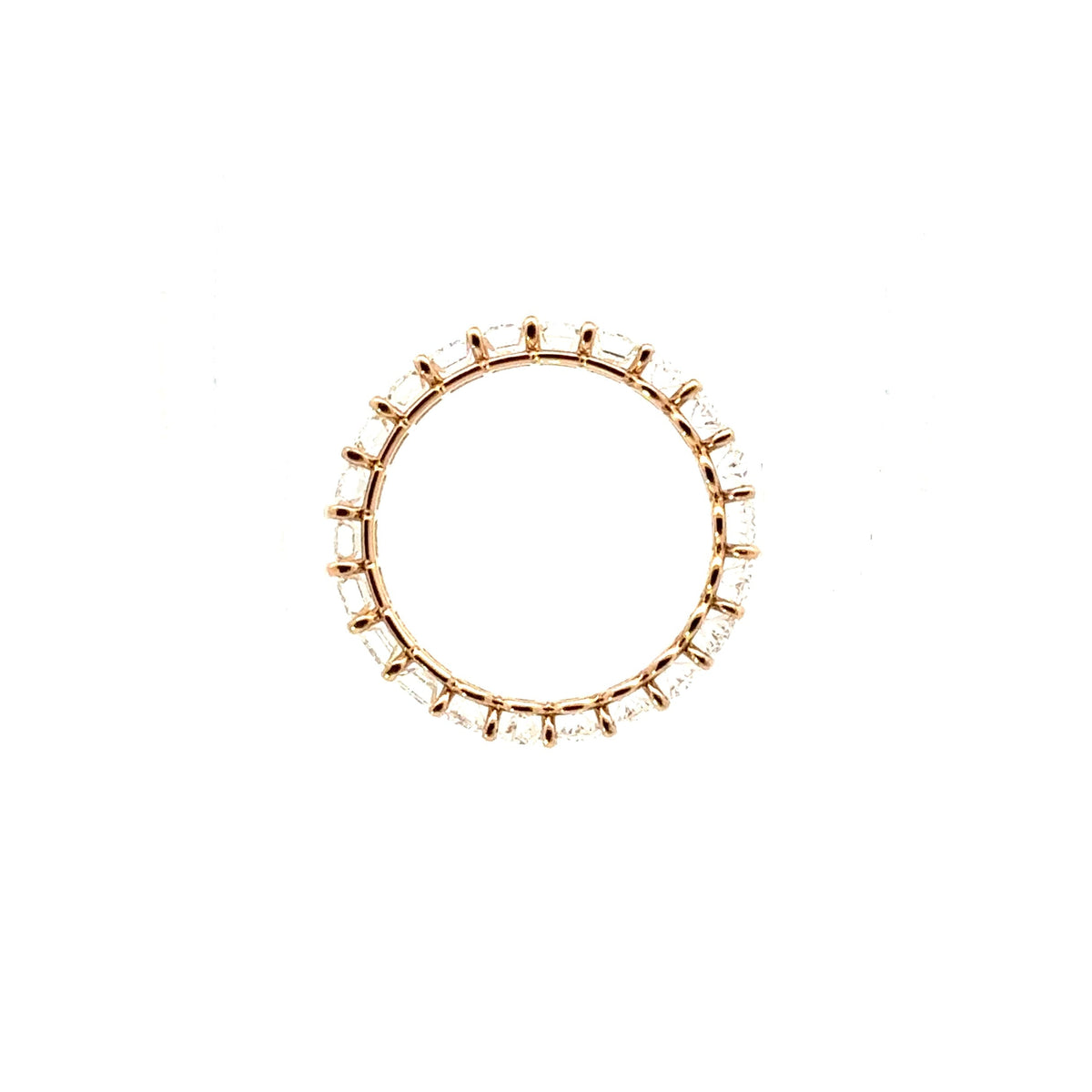 Ladies Oval & Emerald Eternity Band – view 3 of 3