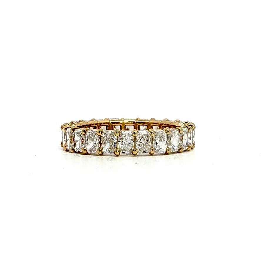 Ladies Radiant Cut Eternity Band - Ladies Wedding Bands