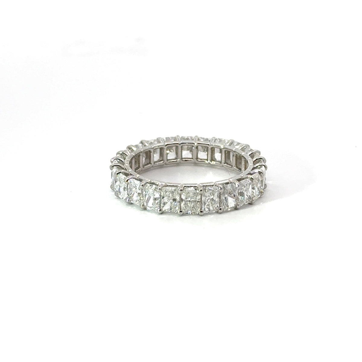 Ladies Radiant Cut Eternity Band - Ladies Wedding Bands