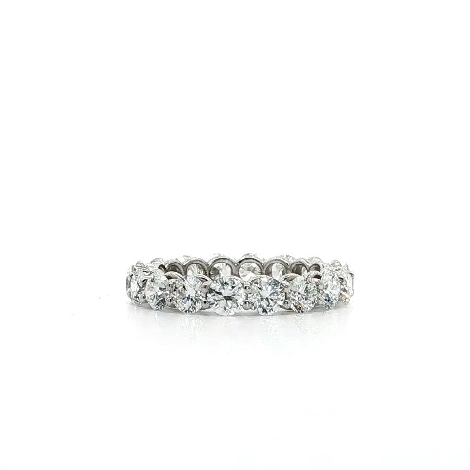 Ladies Round Cut Eternity Band - Ladies Wedding Bands