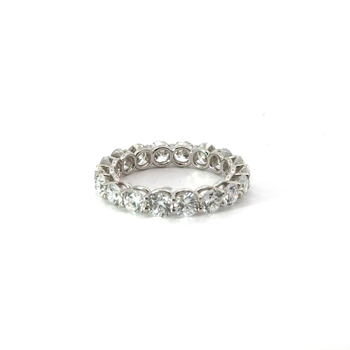 Ladies Round Cut Eternity Band - Ladies Wedding Bands