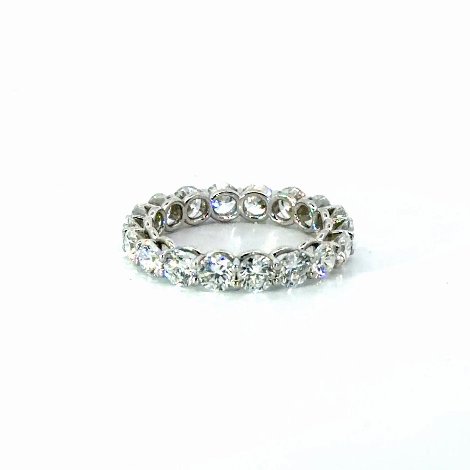 Ladies Round Cut Eternity Band - Ladies Wedding Bands