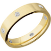 Ladies Round Diamond Cigar Band- Available in 3-5MM - Lab / Natural Wedding Bands