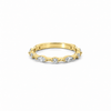 Ladies Round & Marquise Spaced Out Band - Ladies Wedding Bands