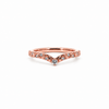 Ladies sculpted leaf chevron diamond wedding band, .10ct TW – view 3 of 3