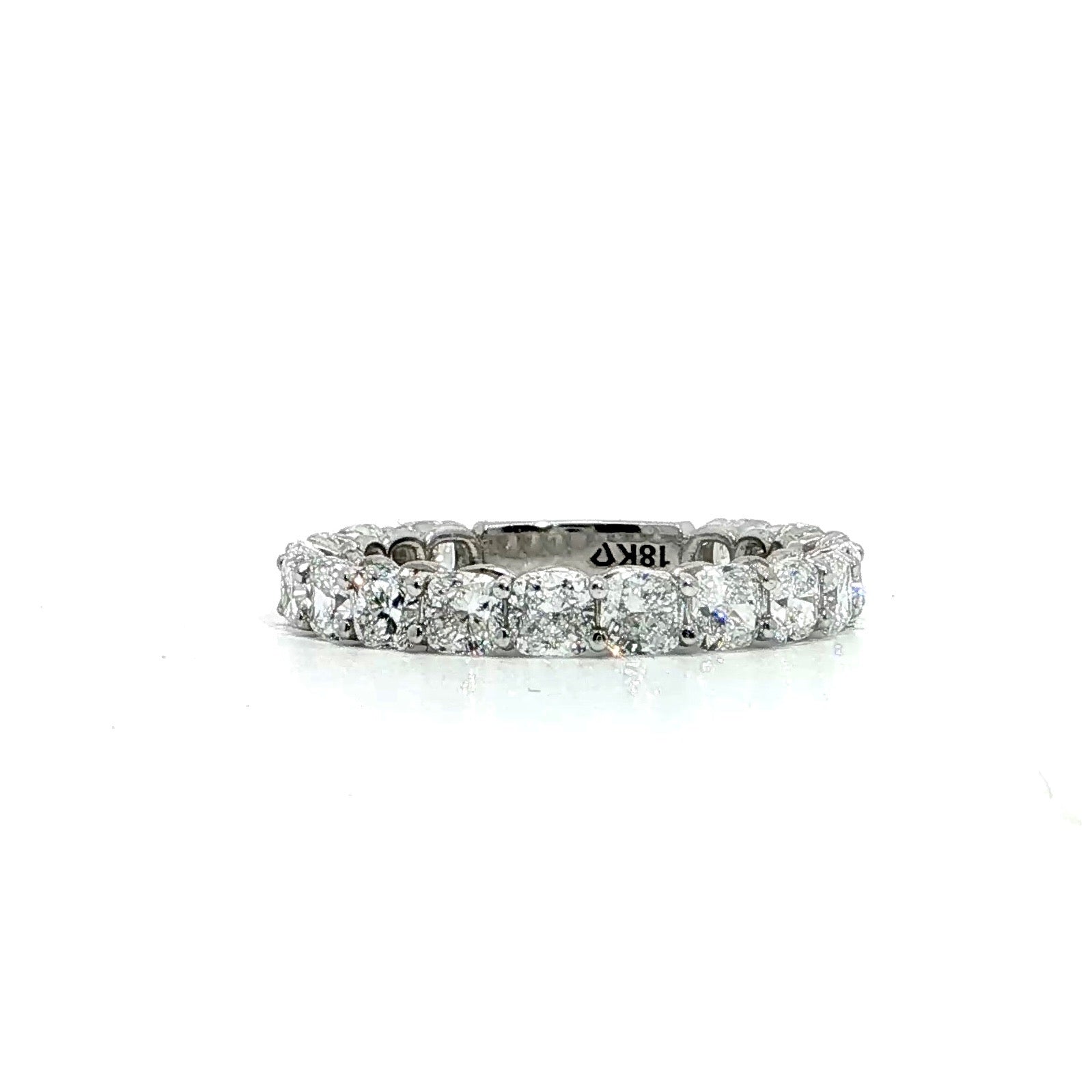 Ladies Square Cushion Cut Diamond Eternity Band - Ladies Wedding Bands