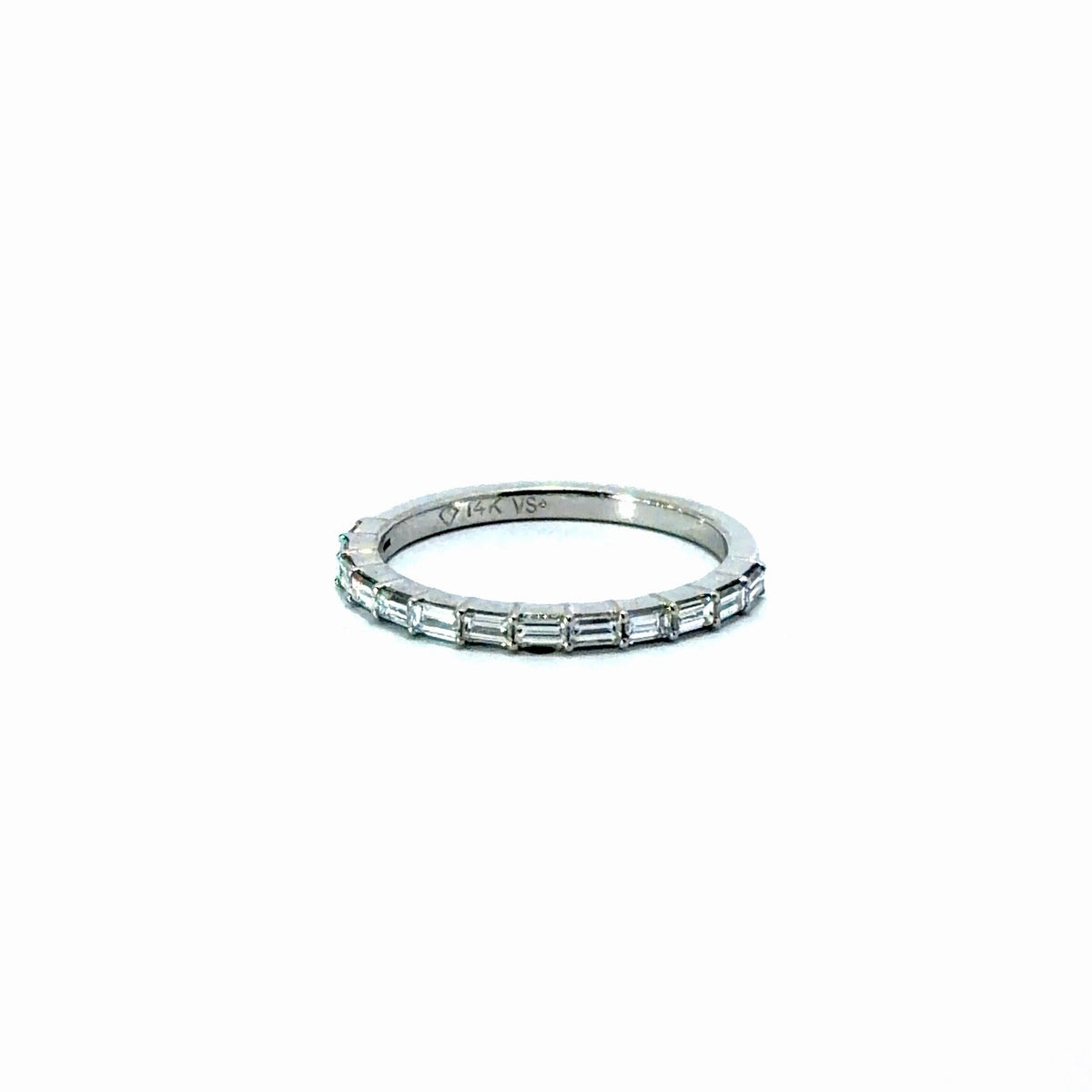 Ladies Straight Baguette Band- Available in.42ct -.75ct - Ladies Lab Wedding Bands