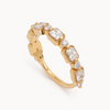 Ladies Vintage Emerald & Round Cut Diamond Band – view 3 of 3