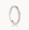 Ladies Vintage Marquise / Round Cut Station Wedding Band - Natural Diamonds - Ladies Wedding Bands