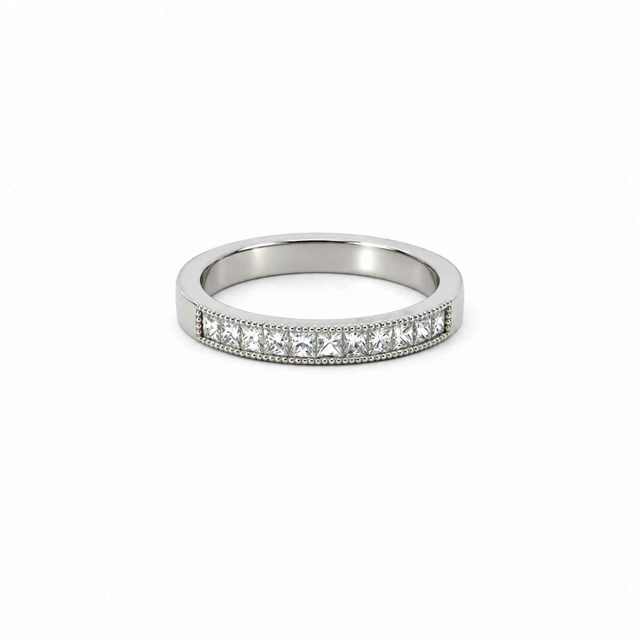 Ladies Vintage Princess Cut Diamond Band – view 1 of 3