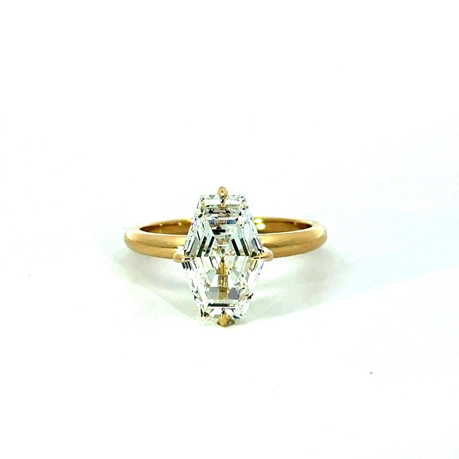 Lozenge Cut Lab Diamond - 2.50MM Graduated Tube Shank - Available in 1.00ct - 7.00ct - Lab Engagement Ring
