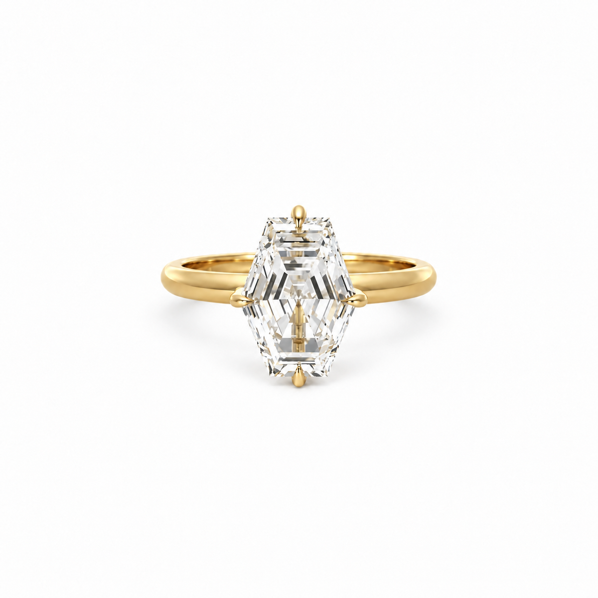 Lozenge Cut Lab Diamond - 2.50MM Graduated Tube Shank - Available in 1.00ct - 7.00ct - Lab Engagement Ring