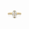 Lozenge Cut Lab Diamond - Straight Baguette Shank with Reverse Halo - Avaialble in 1.00ct - 7.00ct - Lab Engagement Ring