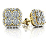 Lucky In Love Designer Stud Earrings- Choice of Natural or Lab Diamonds-.69ct to 1.03ct Total Weight - Lab or Natural