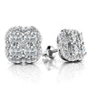 Lucky In Love Designer Stud Earrings- Choice of Natural or Lab Diamonds-.69ct to 1.03ct Total Weight - Lab or Natural