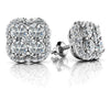 Lucky In Love Designer Stud Earrings- Choice of Natural or Lab Diamonds-.69ct to 1.03ct Total Weight - Lab or Natural
