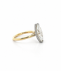 Marquise Cut Lab Diamond Engagement Ring | 1.80MM Tube Shank | Cathedral | Reverse Halo (Copy) - Lab Engagement Ring