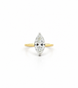 Marquise Cut Lab Diamond Engagement Ring | 1.80MM Tube Shank | Cathedral | Reverse Halo (Copy) - Lab Engagement Ring