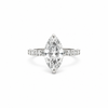 Marquise Cut Lab Diamond with Round Illusion Setting with Reverse Halo- Available in 1.00 - 7.00ct - Lab Engagement Ring