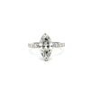 Marquise Cut Lab Diamond - Round Illusion Setting with Reverse Halo- Choice of 1.50ct / 2.00ct/ 2.50ct or 3.00ct - Lab