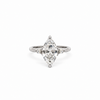 Marquise cut natural diamond engagement ring, 1.80mm non-cathedral tube shank with round and marquise stations and reverse halo – view 1 of 2