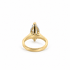 Marquise natural diamond engagement ring, 4mm to 2.50mm graduated cigar band with reverse halo and cathedral setting – view 3 of 3