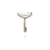 Marquise natural diamond engagement ring, italian pave shank with diamond prongs & reverse halo – view 3 of 3