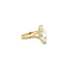Marquise natural diamond engagement ring, split shank with reverse halo – view 3 of 3