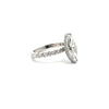 Marquise natural diamond engagement ring, with round illusion setting with reverse halo – view 3 of 4