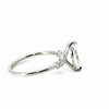 Marquise natural diamond engagement ring, with side diamonds – view 2 of 2