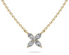 Flower Marquise Diamond Pendant- Choice of Natural or Lab Diamonds -.40ct to 1.20ct Total Weight - Lab Natural Necklace