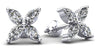 Marquise shape diamond stud earrings in 14KT gold – view 2 of 3
