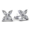 Marquise shape diamond stud earrings in 14KT gold – view 1 of 3