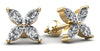 Marquise shape diamond stud earrings in 14KT gold – view 3 of 3