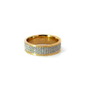 Men’s 3 Row Diamond Band 1/2 Eternity - Choice of White Gold Yellow Gold Rose Gold or Cobalt - Men’s Wedding Band
