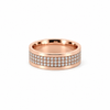 Men’s 3 Row Lab or Natural Diamond Band | 1/2 Eternity or Full Eternity | 14KT White Yellow Rose Gold or Zirconium