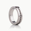 Men’s 6MM Flat Diamond Channel Set Wedding Band - Choice of White Gold Yellow Gold Rose Gold or Cobalt - Men’s Wedding