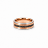 Men’s 6MM Step Cut Wedding Band | Black Diamonds 1/2 Eternity or Full Eternity | 14KT Rose Gold Yellow Gold White Gold