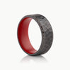 Men’s 7MM Bevelled Edge with Black Diamonds on Edges - Choice of Zirconium - Men’s Wedding Band