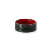Men’s 7MM Bevelled Edge with Black Diamonds on Edges - Choice of Zirconium - Men’s Wedding Band