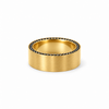 Men’s 7MM Flat Band with Black Diamonds on Edges | 14KT White Yellow Rose Gold or Zirconium | Men’s Wedding Band