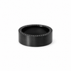 Men’s 7MM Flat Band with Black Diamonds on Edges - Choice of Zirconium - Men’s Wedding Band