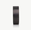 Men’s 7MM Flat Band with Black Diamonds on Edges - Choice of Zirconium - Men’s Wedding Band