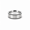 Men’s 7MM Flat Wedding Band | 2 Rows of Black Diamonds | 1/2 Eternity or Full Eternity | 14KT White Gold Yellow Gold