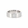 Men’s 7MM Flat Wedding Band |.50ct Straight Baguette Lab or Natural Diamond | 14KT White Yellow or Rose Gold | Men’s